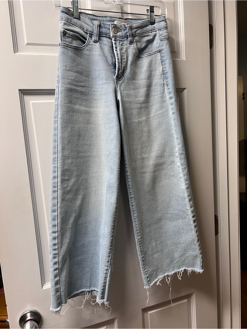 Oat New York Light Blue High-Rise Wide Leg Jeans